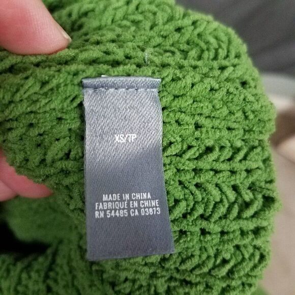 Aerie XS Green Chenille Turtleneck Sweater Fuzzy Cozy Spring Green Sweater XS - Picture 13 of 13